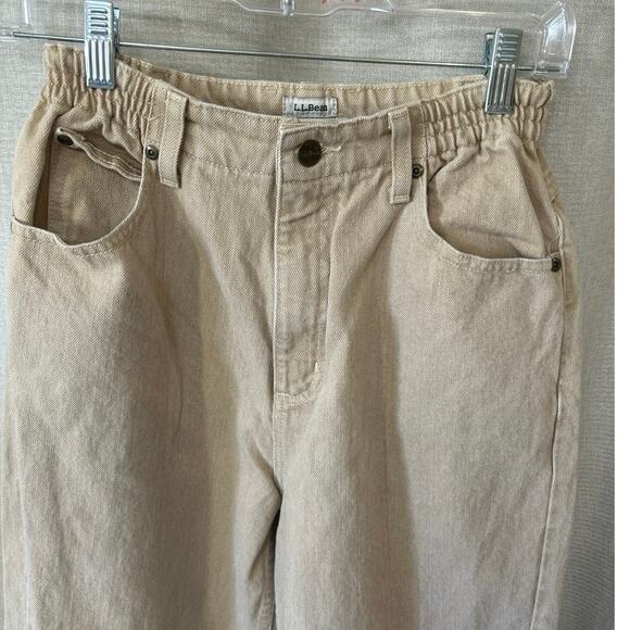 L.L. Bean Beige Jeans Original Fit/Relaxed Comfort Waist Women 6 - Picture 4 of 7